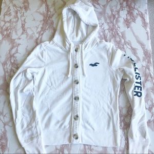 Hollister Button Up Sweatshirt Medium